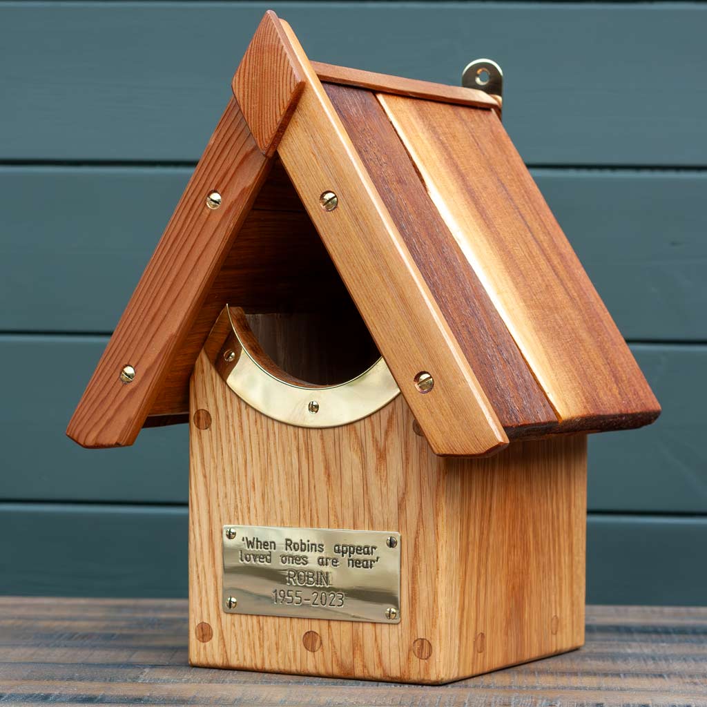 Signature Oak Robin Nest Box - Memorial