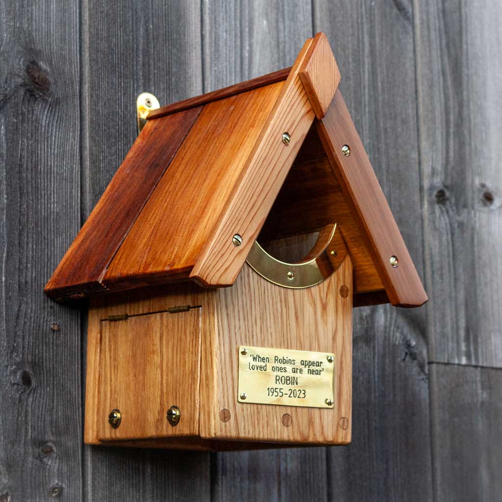 Signature Oak Robin Nest Box - Memorial