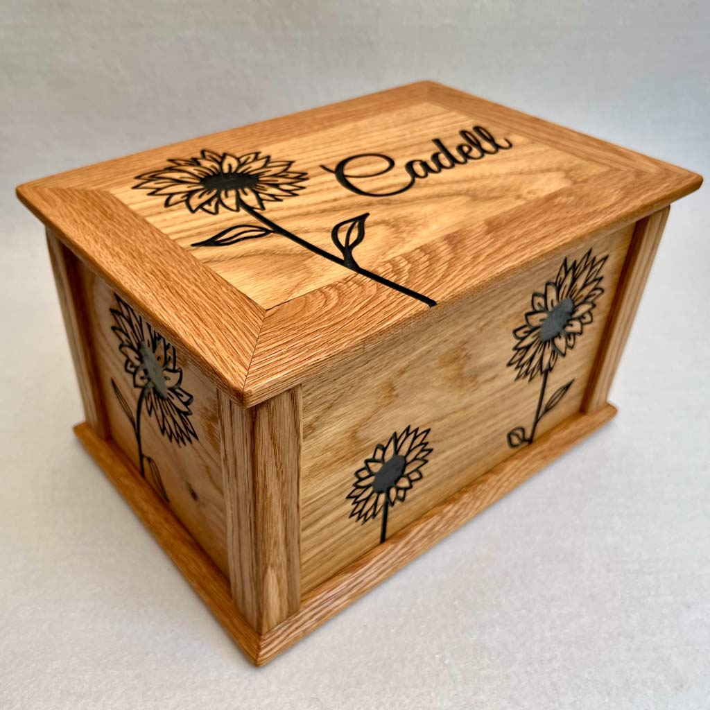Engraved Oak Memory box | Design your own