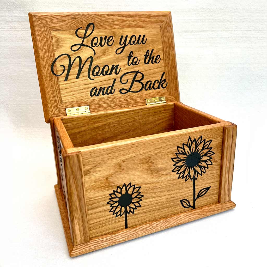 Engraved Oak Memory box | Design your own