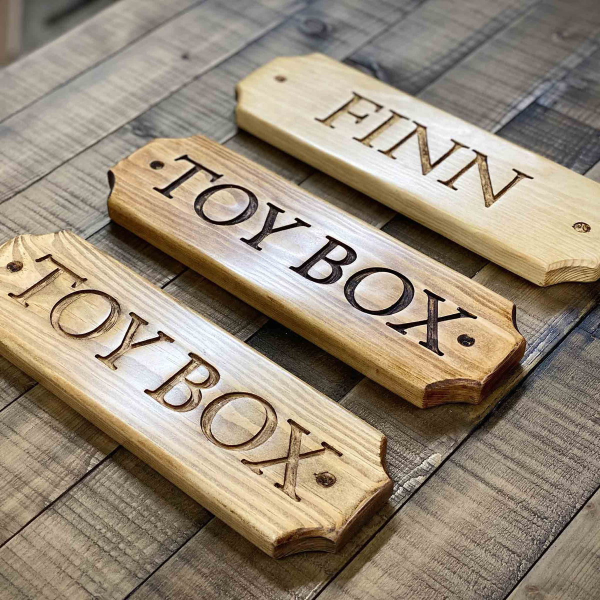 Engraved Name Plaques - Samples - Warden&#39;s Crafts &amp; Creations
