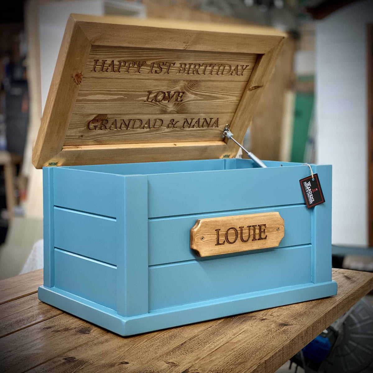 Personalised Toy box (Paint &amp; Wax)