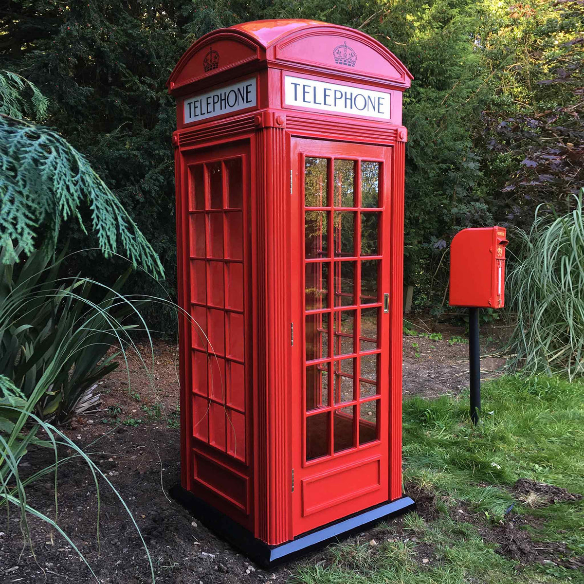 British Red Telephone Kiosk - Painted Red - Private garden - Replica British Phone Boxes - Warden&#39;s Crafts &amp; Creations